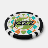 Jazz Music; Colourful Argyle Pattern Poker Chips (Single)