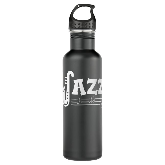 Jazz Music - Cute Saxophone Player Outfit Jazz Mus 710 Ml Water Bottle (Front)