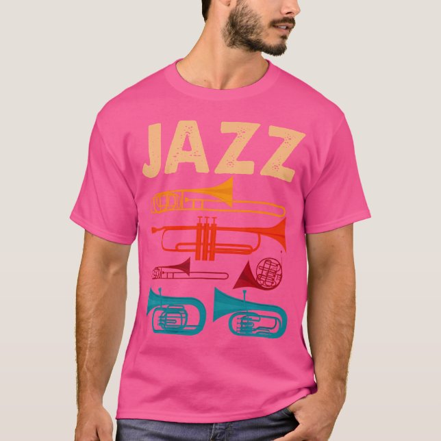 Jazz Music Design T-Shirt (Front)
