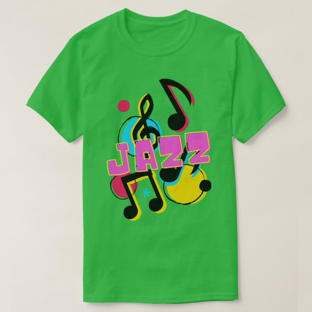 Jazz Music Funk Soul Musician Art T-Shirt (Design Front)