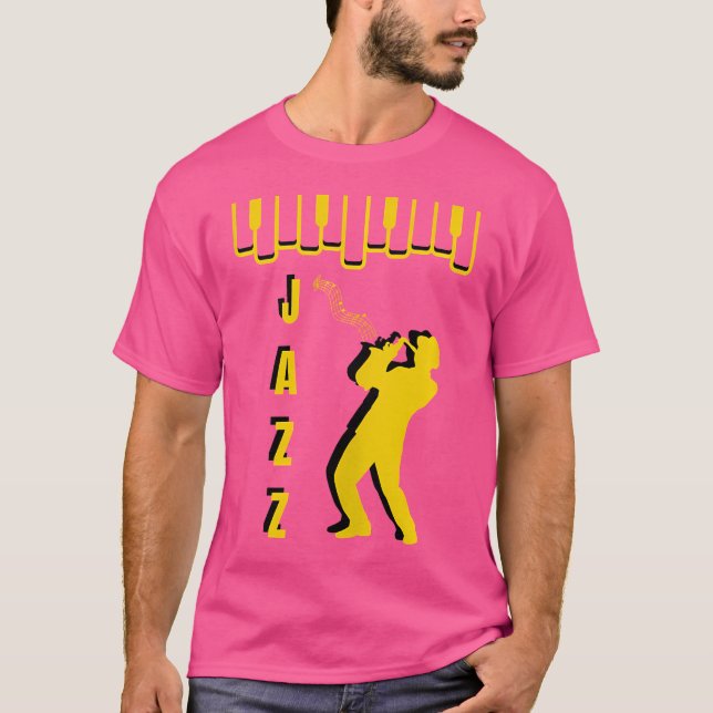 Jazz Music Graphics T-Shirt (Front)