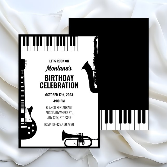Jazz music instruments invitation (Creator Uploaded)