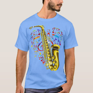 Jazz Music Love Saxophonist Musical Instrument Sax T-Shirt
