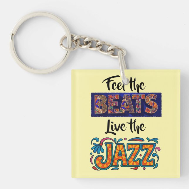 Jazz music lover key ring (Front)