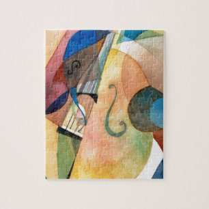 Jazz Music Painting "Bassline" Jigsaw Puzzle