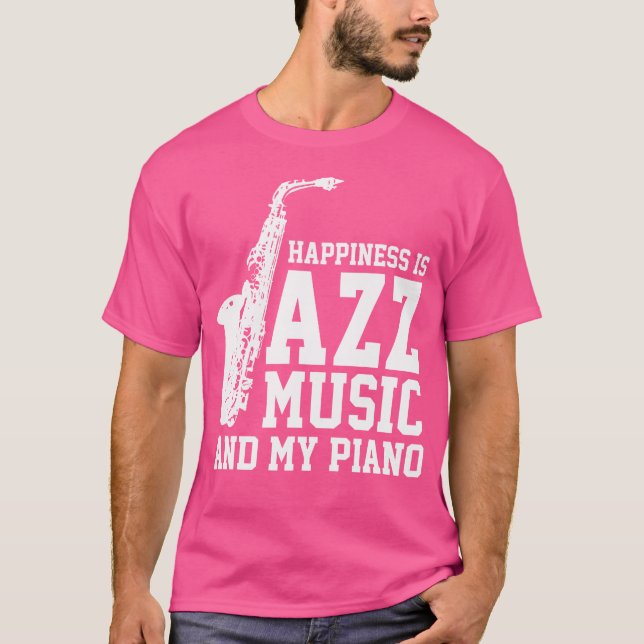 Jazz Music Piano T-Shirt (Front)