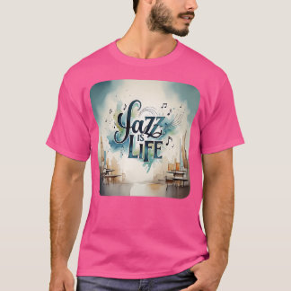 Jazz Music Sax Saxophone Trumpet Piano Bass Drums T-Shirt