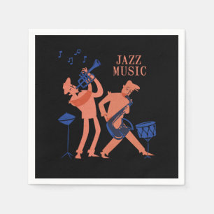 Jazz Music Saxophone Music Jazz Band Gift Napkin