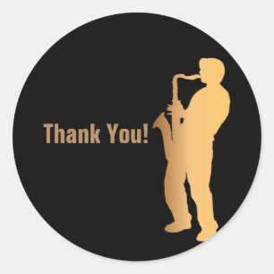 jazz music, thank you stickers