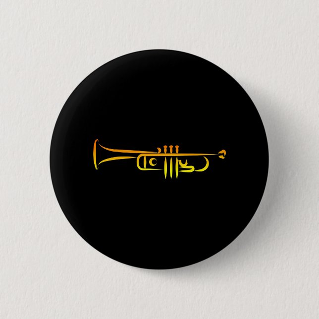 Jazz Music Trumpeter Musician Trumpet 6 Cm Round Badge (Front)