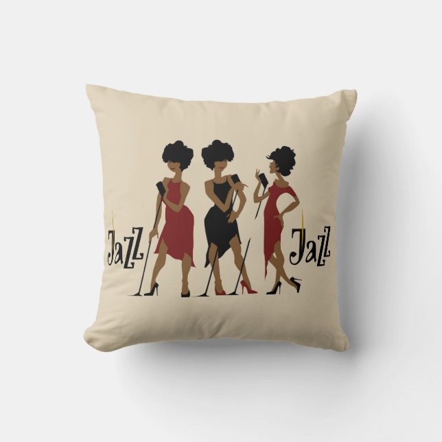 Jazz Musical Decorative Pillow (Front)
