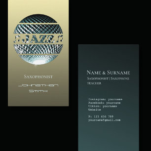 Jazz musician Business Card