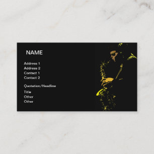 Jazz Musician Business Card