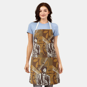 Jazz Musician with Saxophone Apron