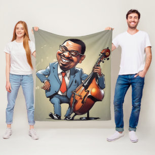 jazz musicians fleece blanket