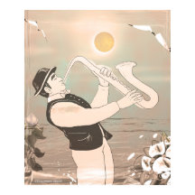 Jazz Musicians Retro Music Blues Vintage ART Paint