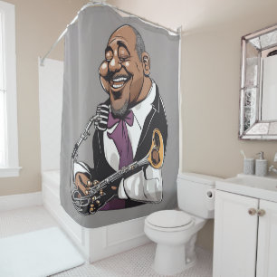 jazz musicians shower curtain
