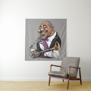 jazz musicians tapestry