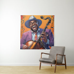 jazz musicians tapestry