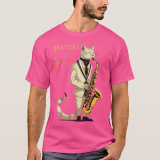 Jazz On Trumpet Saxophone Player Musician Retro Ja T-Shirt