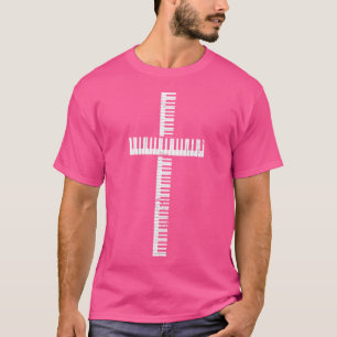 Jazz Piano Shirt Christian Cross Jesus Keys Gift