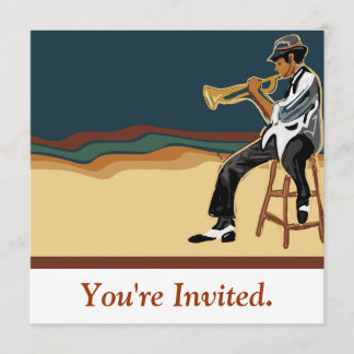 Jazz Player Invitation Card