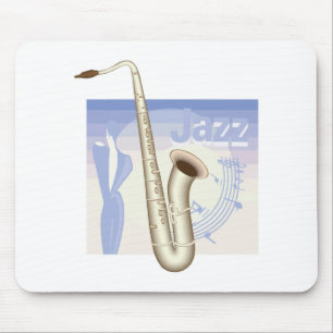 jazz saxaphone design mouse pad