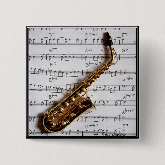 Jazz Saxophone Button