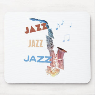 Jazz Saxophone Modern Art Mouse Pad