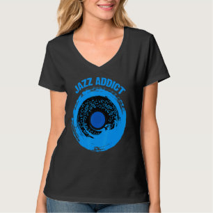 Jazz Saxophone Music Sheet Notes Blue Shades Jazz T-Shirt