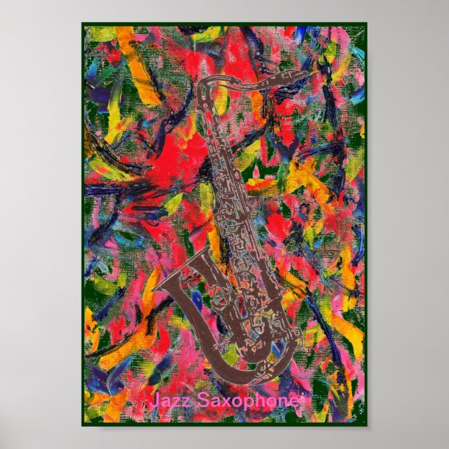 Jazz Saxophone Poster (Front)