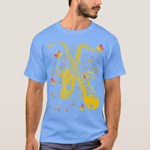 Jazz Saxophonist Musical Instrument Butterfly Saxo T-Shirt