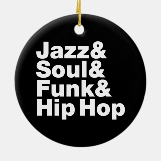Jazz & Soul & Funk & Hip Hop Ceramic Tree Decoration (Back)