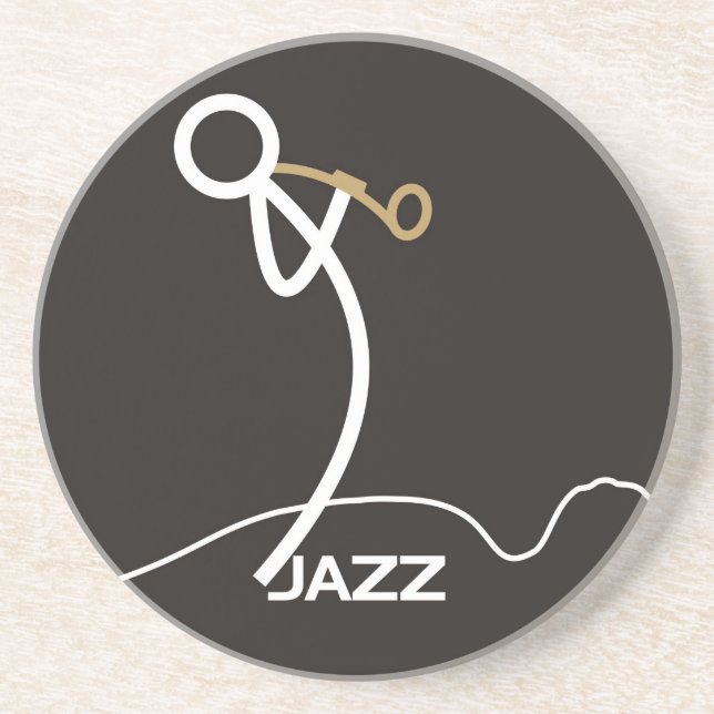 Jazz stickman coaster (Front)