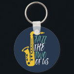 Jazz The Two Of Us Funny Music Puns Key Ring<br><div class="desc">Vintage retro orchestra and jazz music fan design for those playing violin and saxophone in a music band or symphony. Cool classical jazz merchandise for saxophonist, violinist, musician and artist. Funny and humourous music pun for violin and saxophone teacher, orchestra fan and those who just love music. Great souvenir, Christmas...</div>