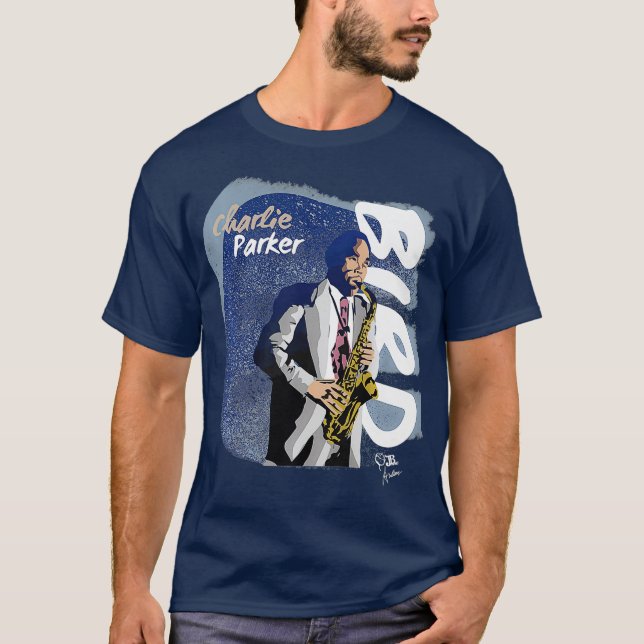 Jazz Tribute Collection  CHARLIE PARKER Premium T-Shirt (Front)