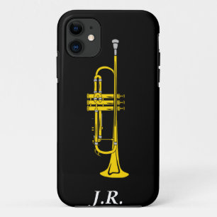 Jazz Trumpet add your Initials case-mate  Iphone4 iPhone 11 Case