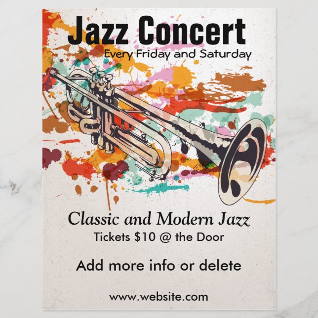Jazz Trumpet Flyer (Front)