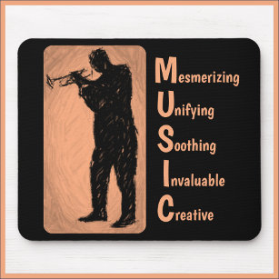 Jazz Trumpet Player MUSIC Mousepad