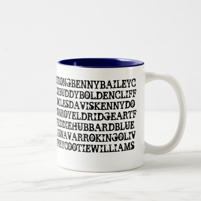 Jazz Trumpeters 1 Two-Tone Coffee Mug (Right)