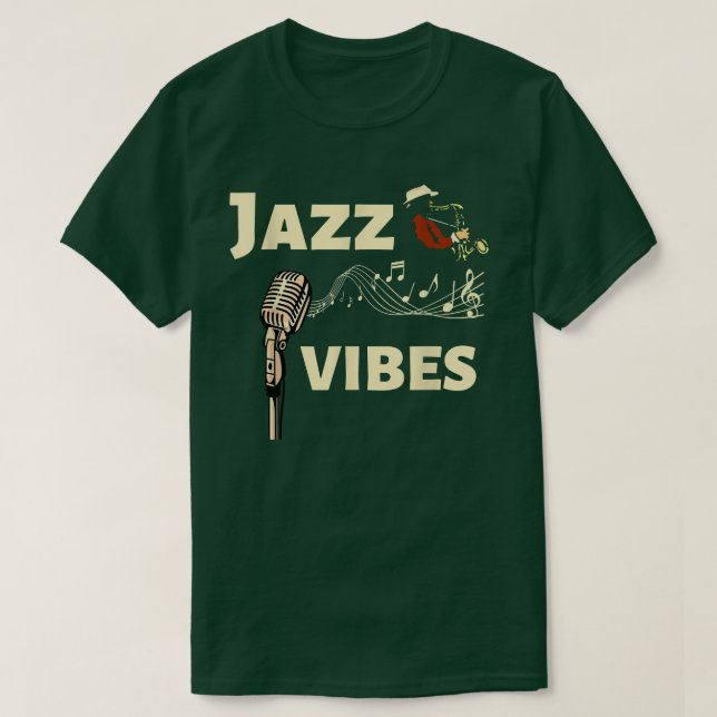 Jazz Vibes - Legendary Jazz Band I Love Jazz Music T-Shirt (Design Front)