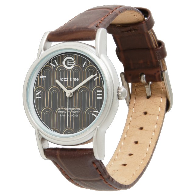 Jazz Watch- women's art deco dial  Watch (Angled)