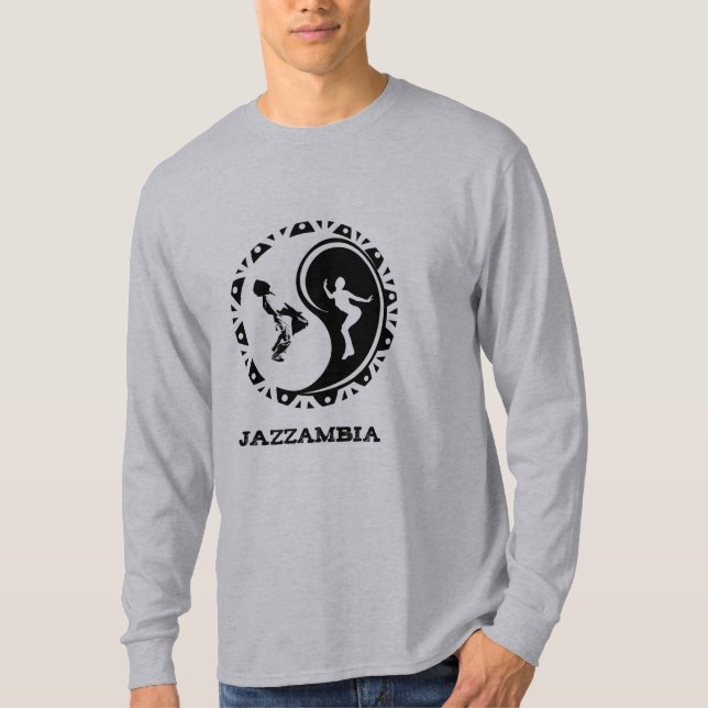 Jazzambia Yin Yang Men's Long Sleeve T-Shirt (Front)