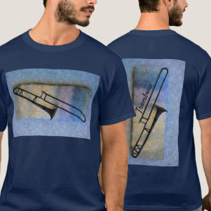 Jazzy Artistic Trombone Musical Blues T-Shirt