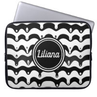 Jazzy Black and White Melting Zebra Stripes