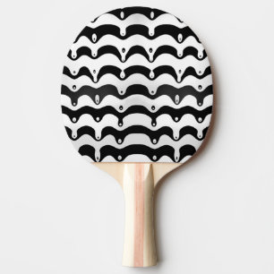 Jazzy Black & White Melting Zebra Stripes Ping Pong Paddle