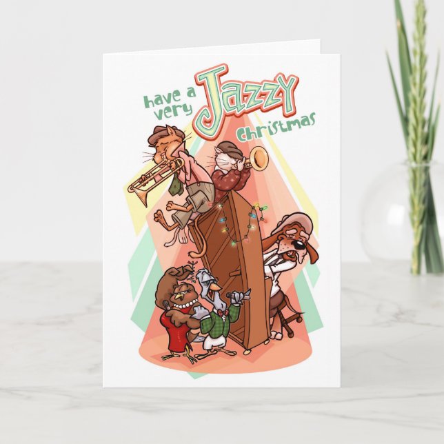 Jazzy Christmas Holiday Card (Front)