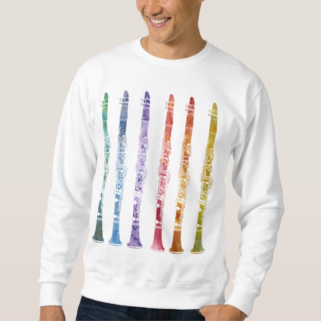 Jazzy Clarinet Rainbow Sweatshirt (Front)