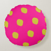 Jazzy colours Round Pillow