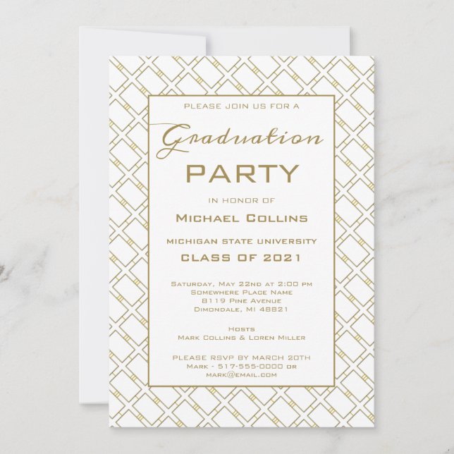 Jazzy Gold Invitation (Front)